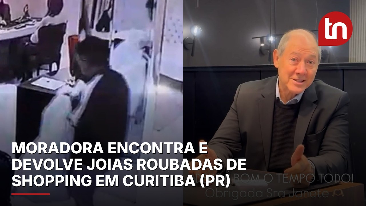 Moradora encontra e devolve joias roubadas de shopping em Curitiba (PR)
