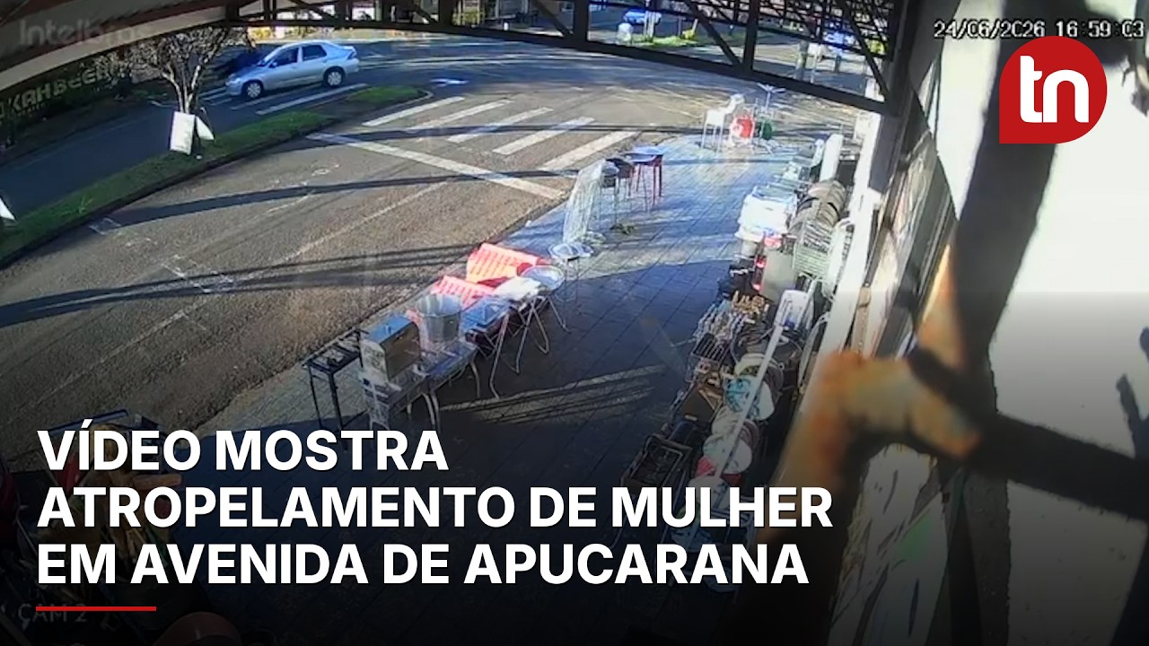 Vídeo mostra atropelamento de mulher em avenida de Apucarana