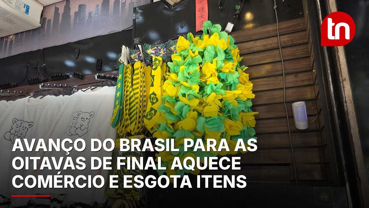 Avanço do Brasil para as oitavas de final aquece comércio e esgota itens em Apucarana