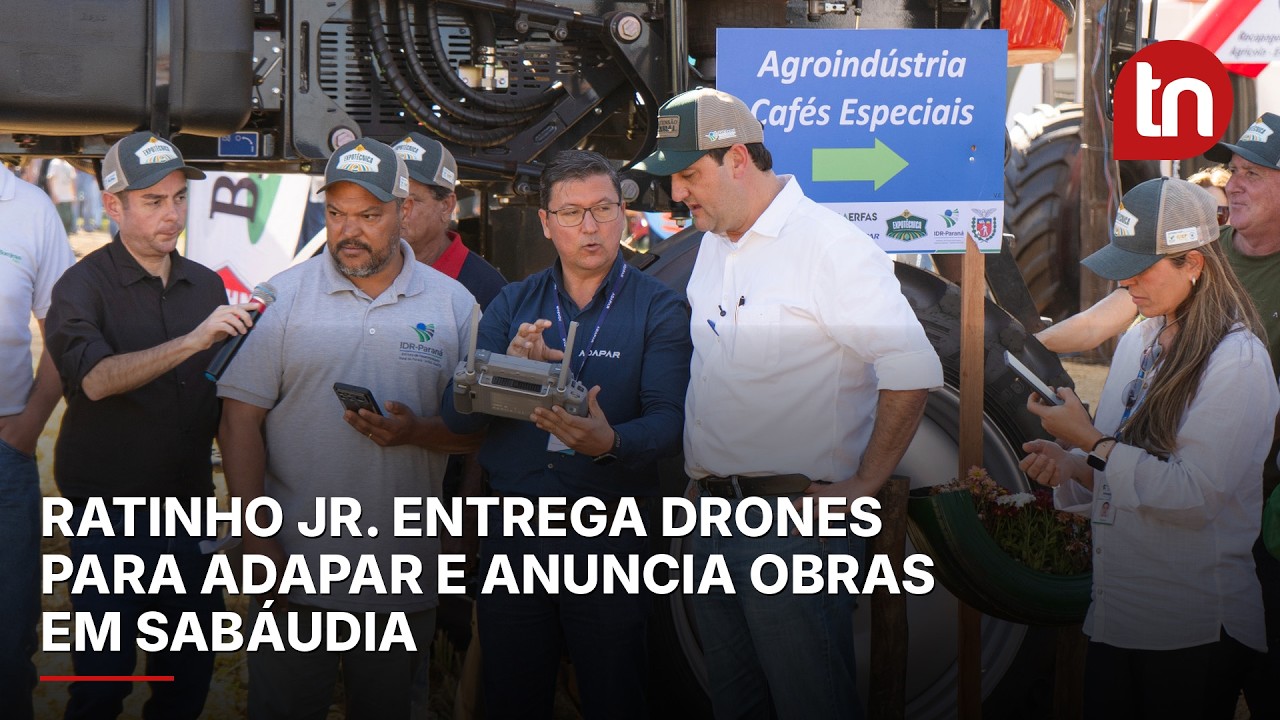 Ratinho Jr. entrega drones para Adapar e anuncia obras em Sabáudia