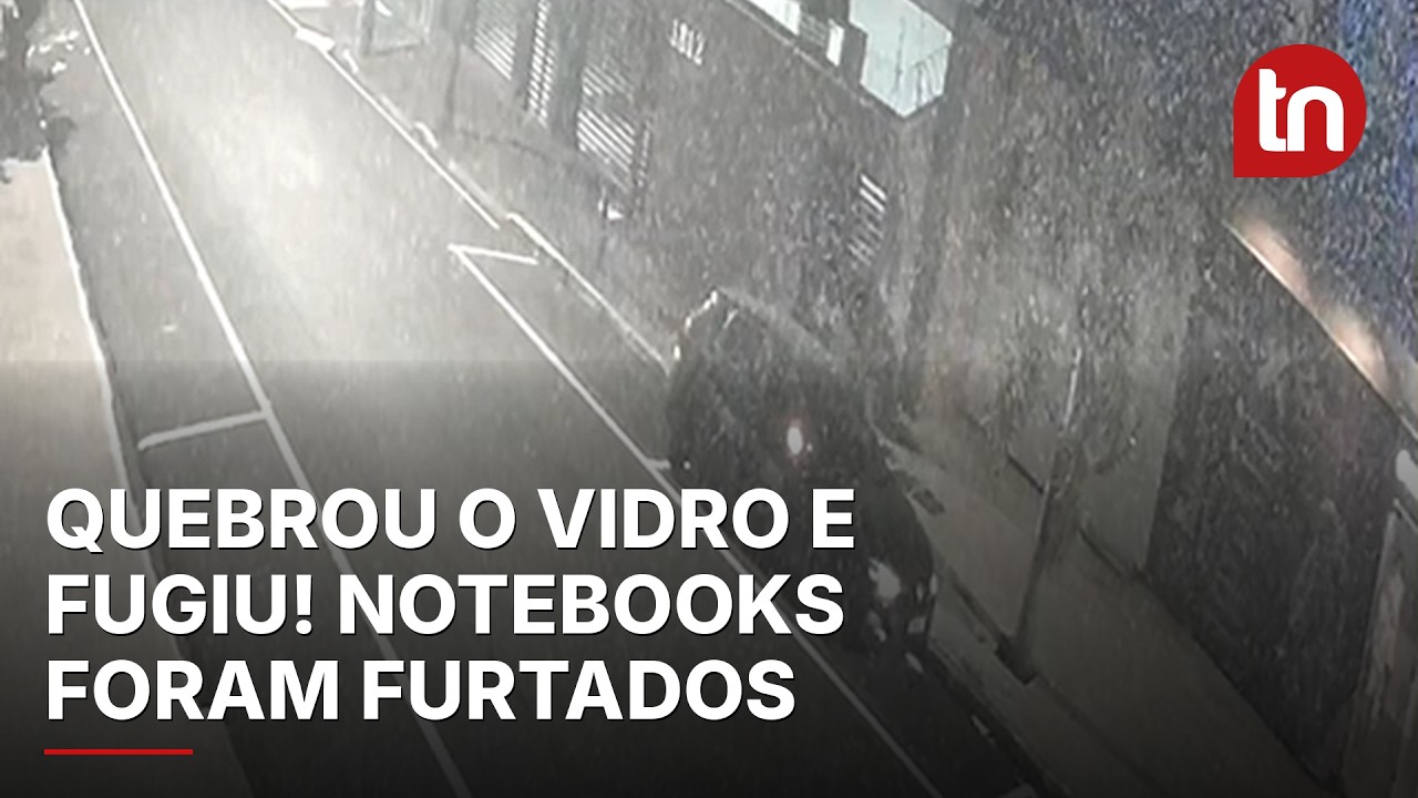 Câmeras flagram furto de notebooks em carro no centro de Apucarana
