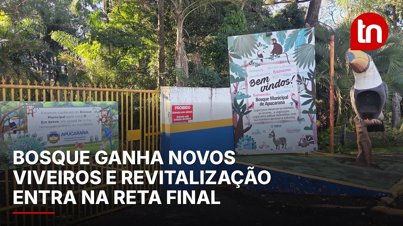 Com 70% das obras concluídas, Bosque de Apucarana passa por reestruturação para reabertura