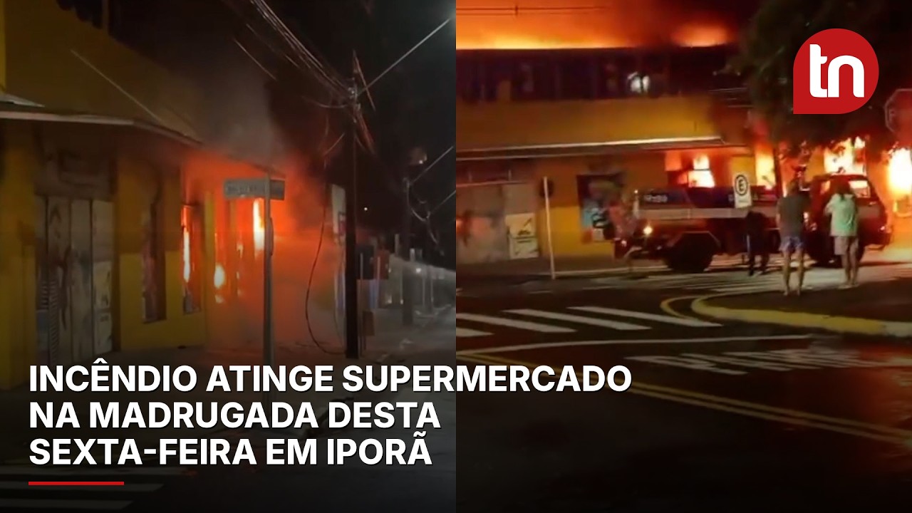 Incêndio atinge supermercado na madrugada desta sexta-feira em Iporã