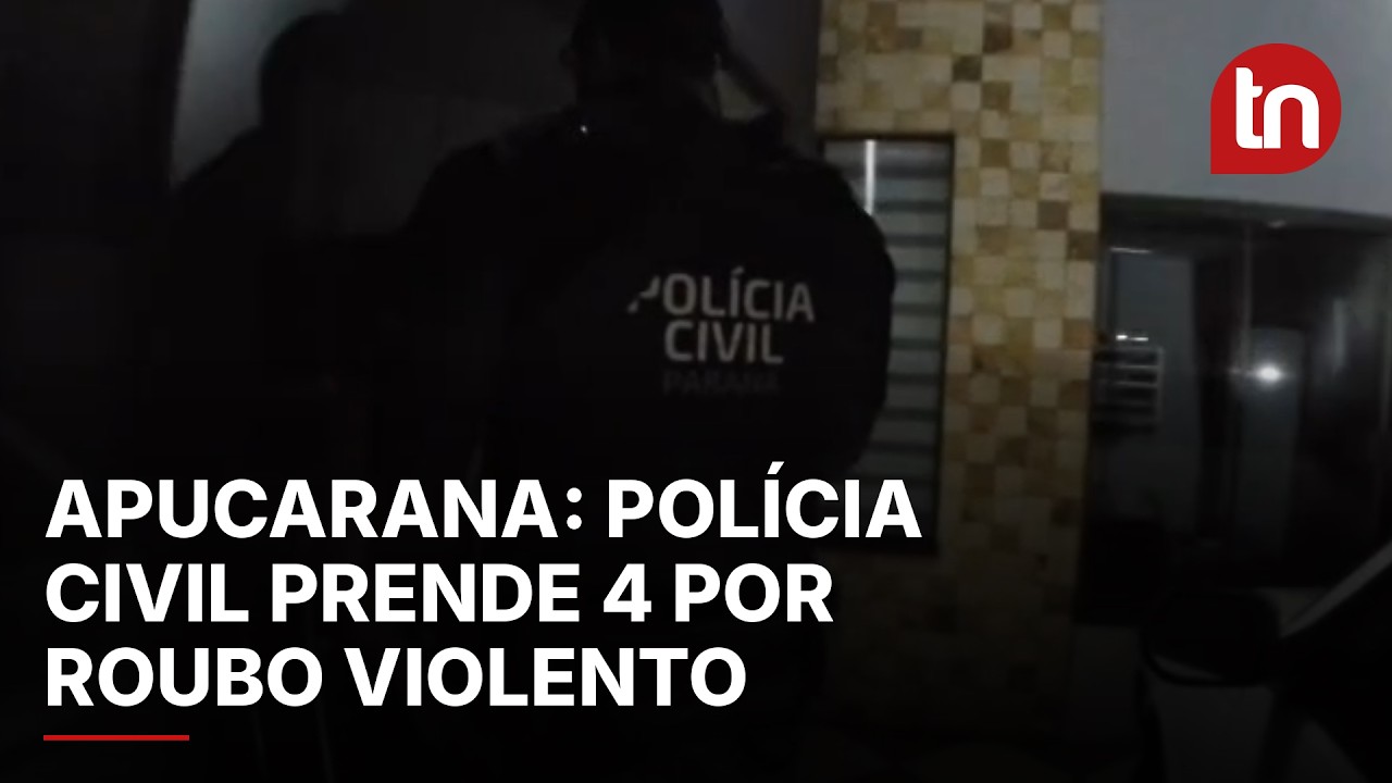 Operação da Polícia Civil prende quatro pessoas por roubo de R$ 60 mil em Apucarana