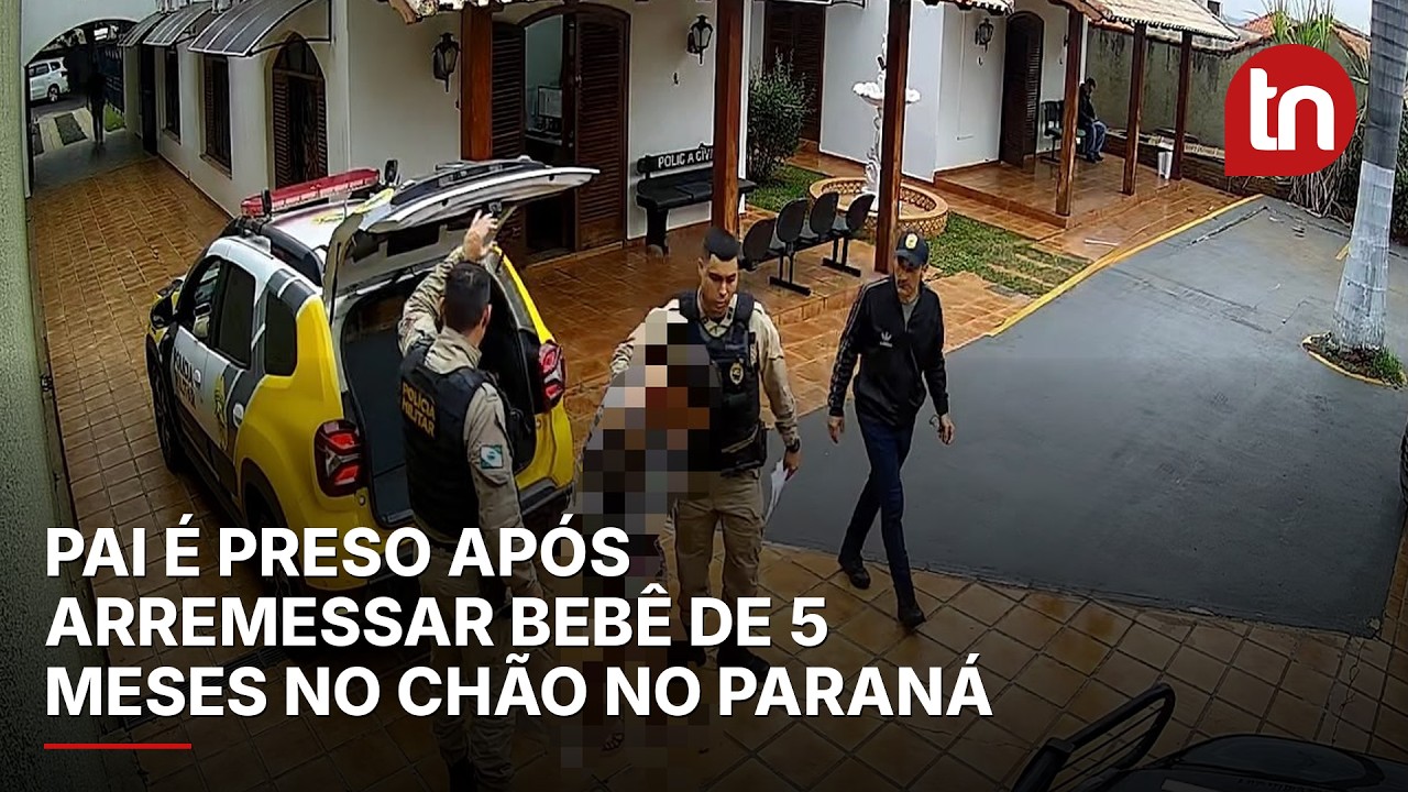 Pai é preso após arremessar bebê de 5 meses no chão no Paraná