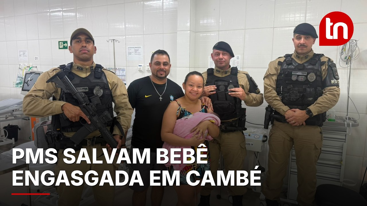 Policiais militares salvam bebê recém-nascida engasgada em Cambé