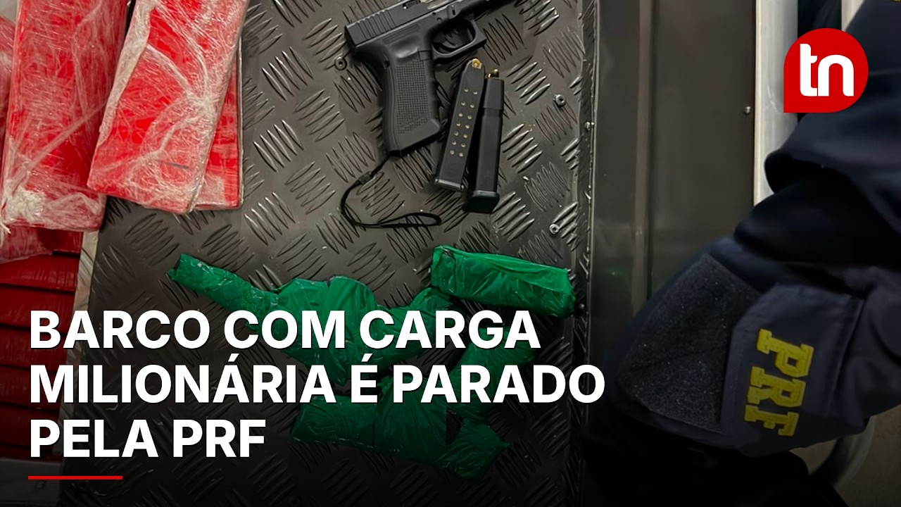 PRF apreende 380 kg de maconha e armas em fundo falso de barco no PR