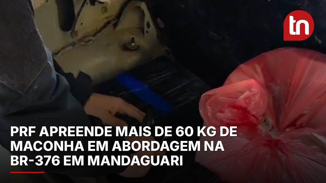 PRF apreende mais de 60 kg de maconha em abordagem na BR-376 em Mandaguari