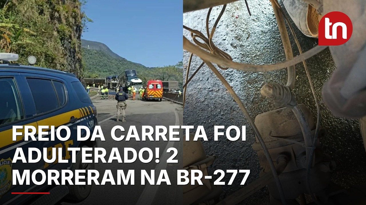 PRF descobre adulteração em freios de carreta que causou engavetamento no PR