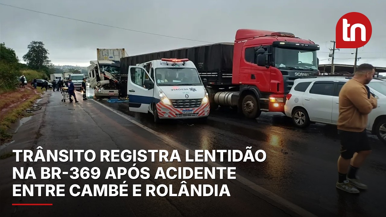 Trânsito registra lentidão na BR-369 após acidente entre Cambé e Rolândia