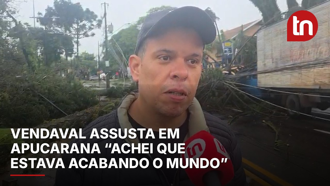 "Achei que estava acabando o mundo", relata testemunha de vendaval em Apucarana