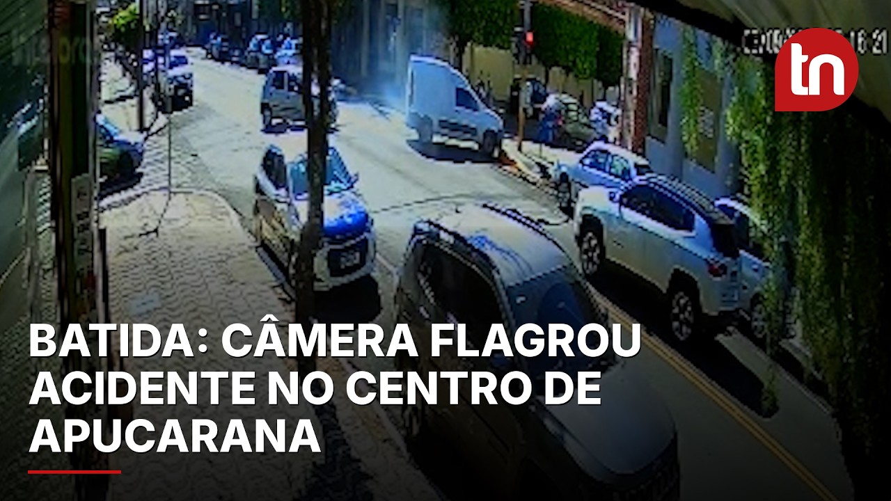 Câmera flagra acidente no cruzamento da Avenida Curitiba