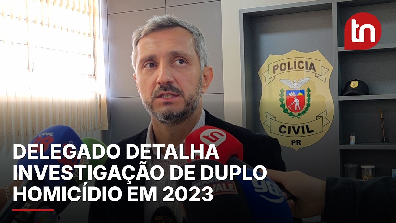 Delegado detalha investigações de duplo homicídio ocorrido em 2023 que levou à prisão de 3 suspeitos