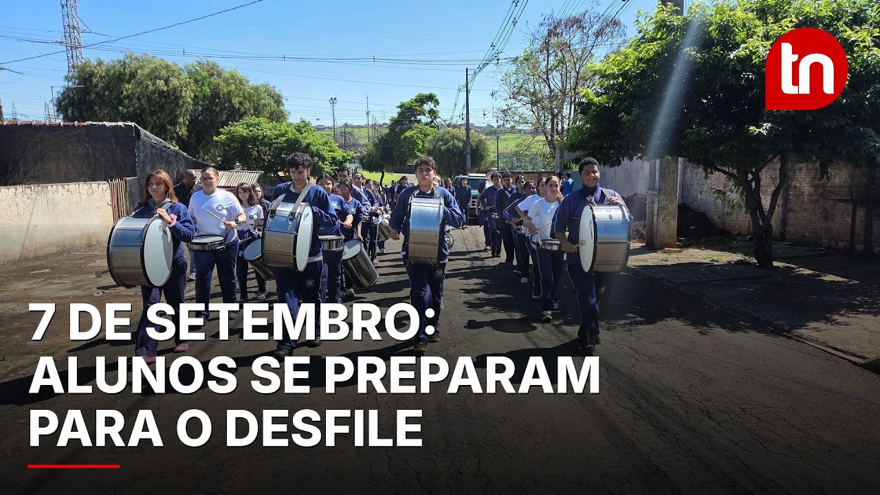 Estudantes se preparam para o 7 de Setembro em Apucarana