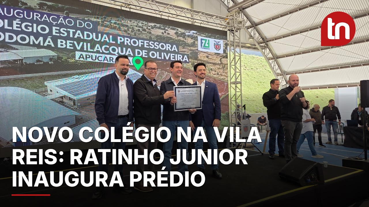 Governador Ratinho Junior inaugura novo prédio para colégio estadual na Vila Reis