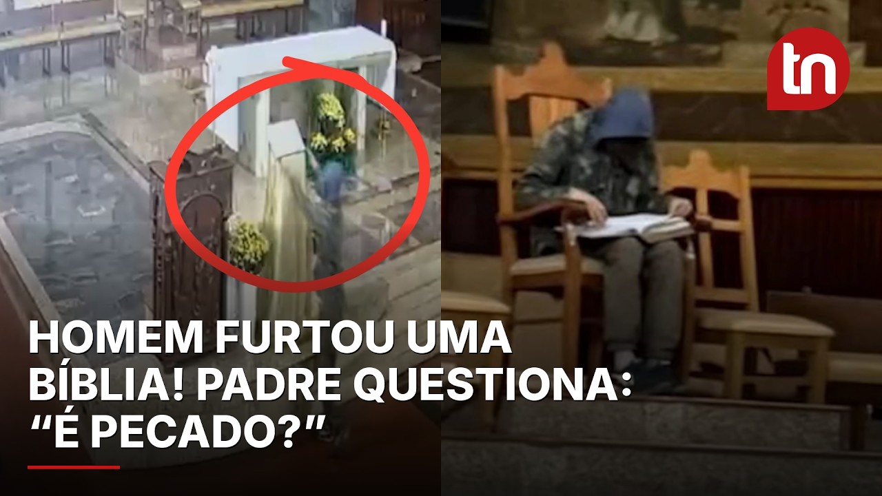 Homem furta bíblia de paróquia em Rolândia (PR) e padre indaga: "É pecado?"
