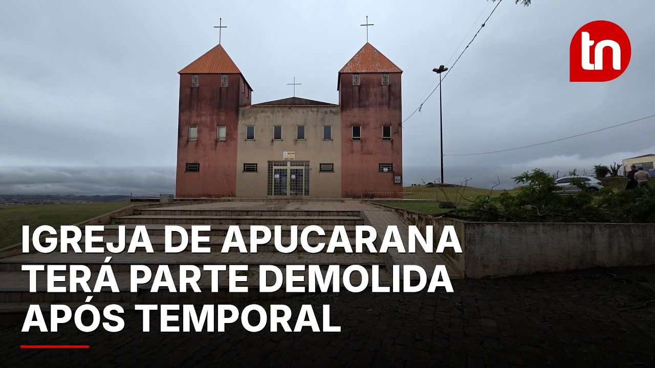 Igreja de Apucarana terá parte demolida após estragos de temporal