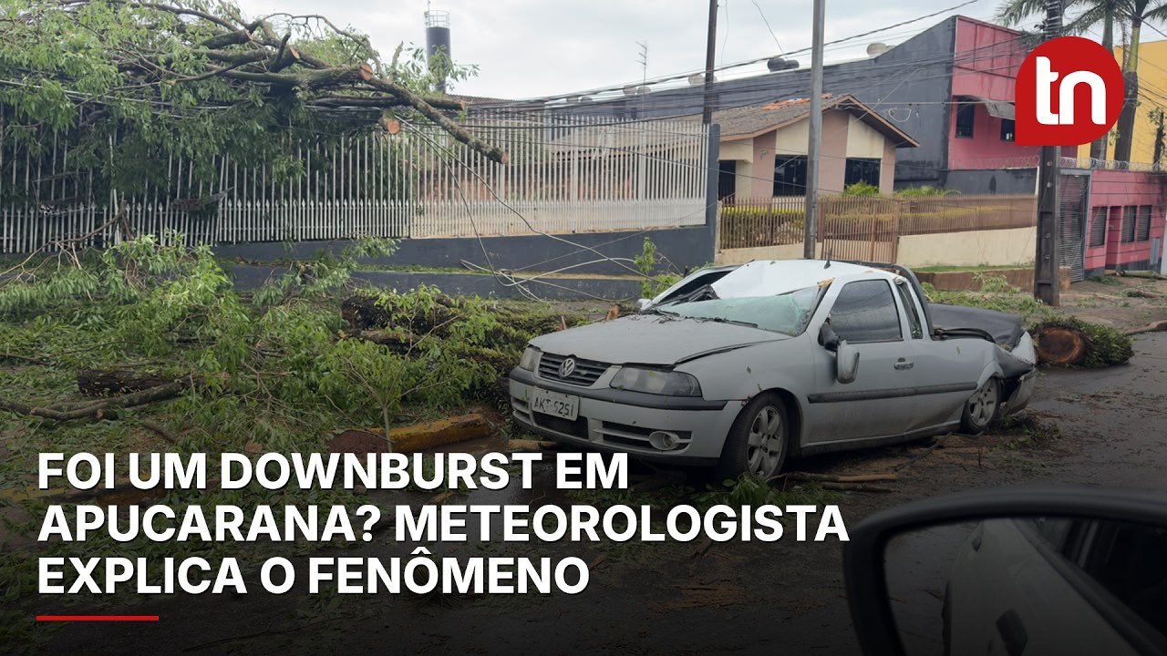 Meteorologista explica o que é downburst, fenômeno que pode ter atingido Apucarana