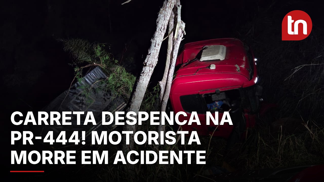 Motorista morre após saída de pista de carreta na PR-444 em Apucarana