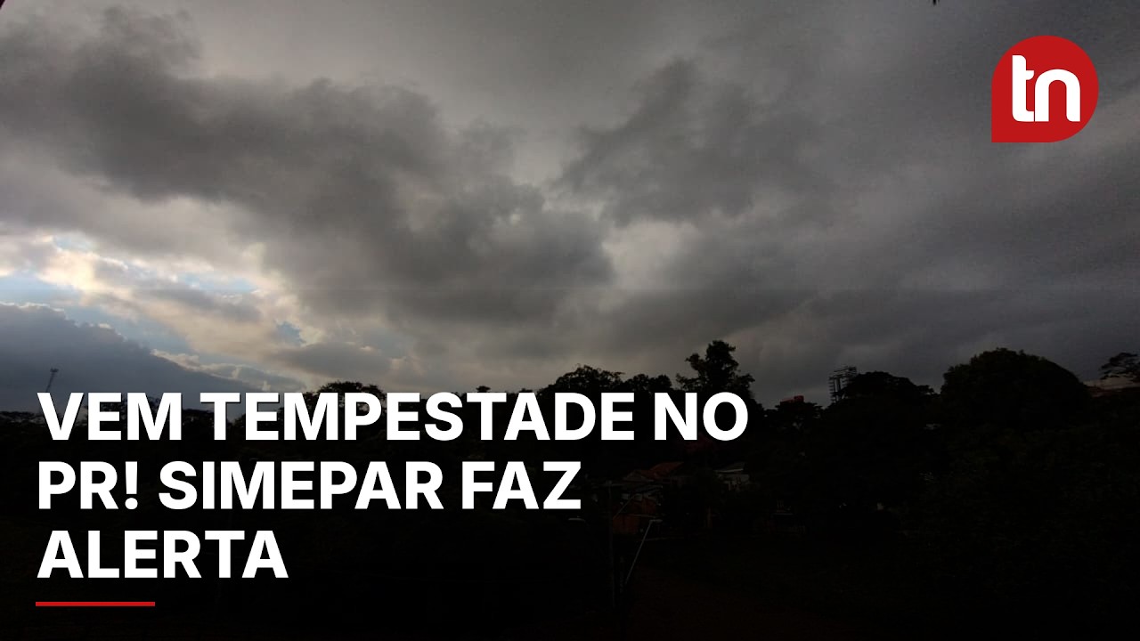 Paraná tem alerta de vendaval e chuvas neste fim de semana, aponta Simepar
