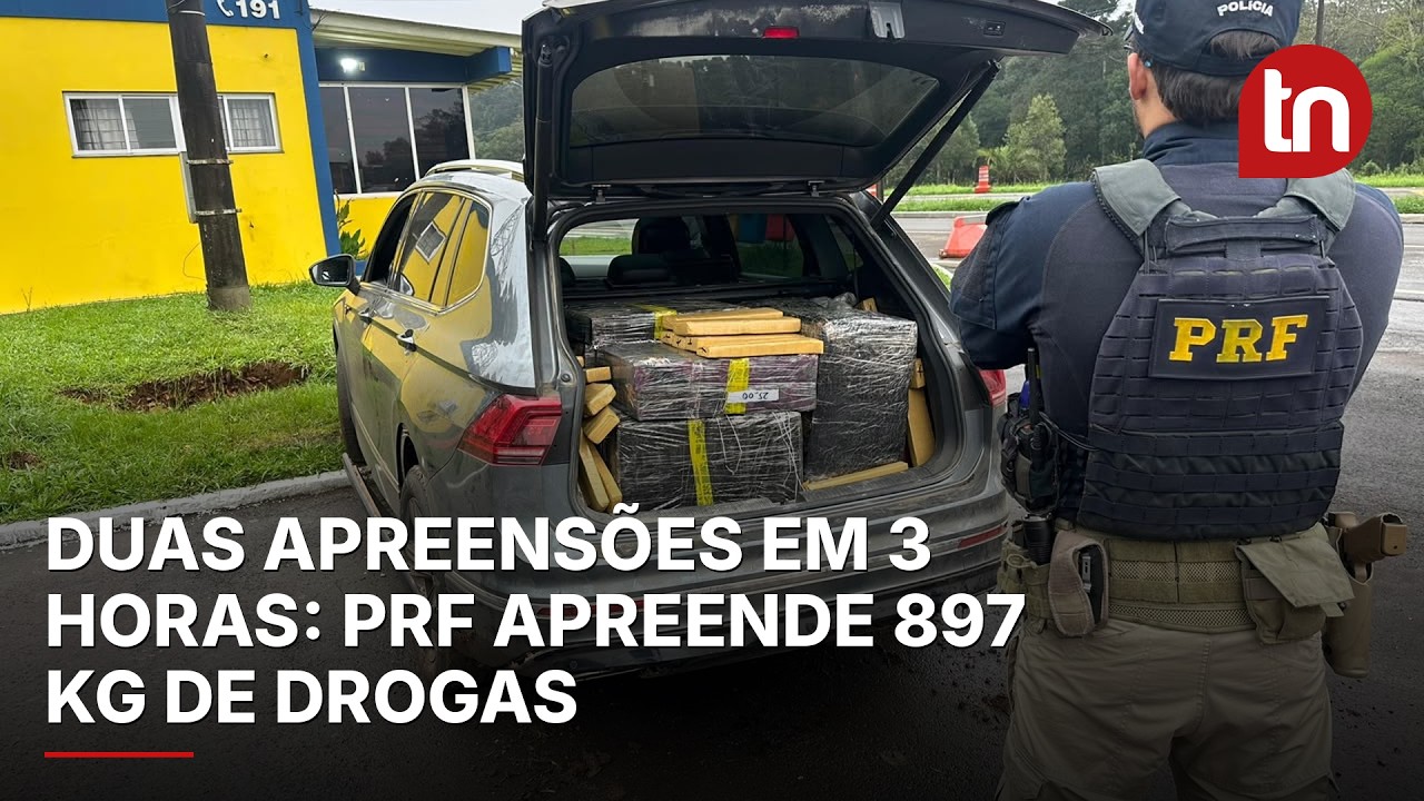 PRF apreende 897 kg de drogas em menos de 3 horas no Paraná