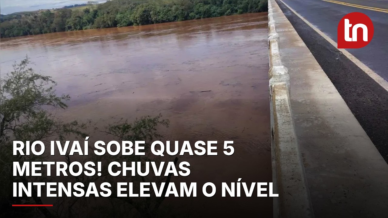 Rio Ivaí sobe quase 5 metros em 24 horas após chuvas intensas