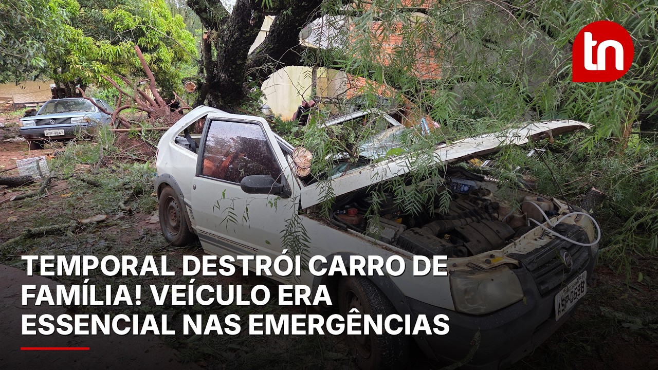 Temporal destrói carro e deixa família de criança com epilepsia sem transporte para emergências