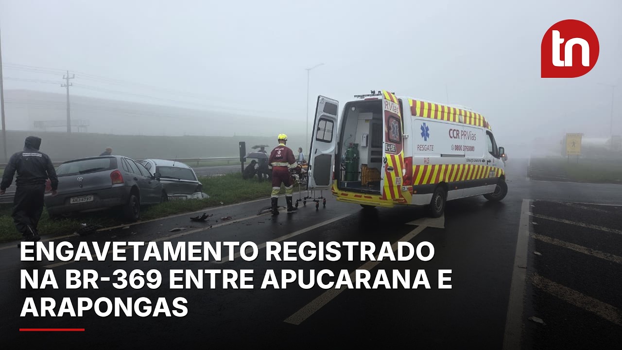 Engavetamento é registrado na BR-369 entre Apucarana e Arapongas