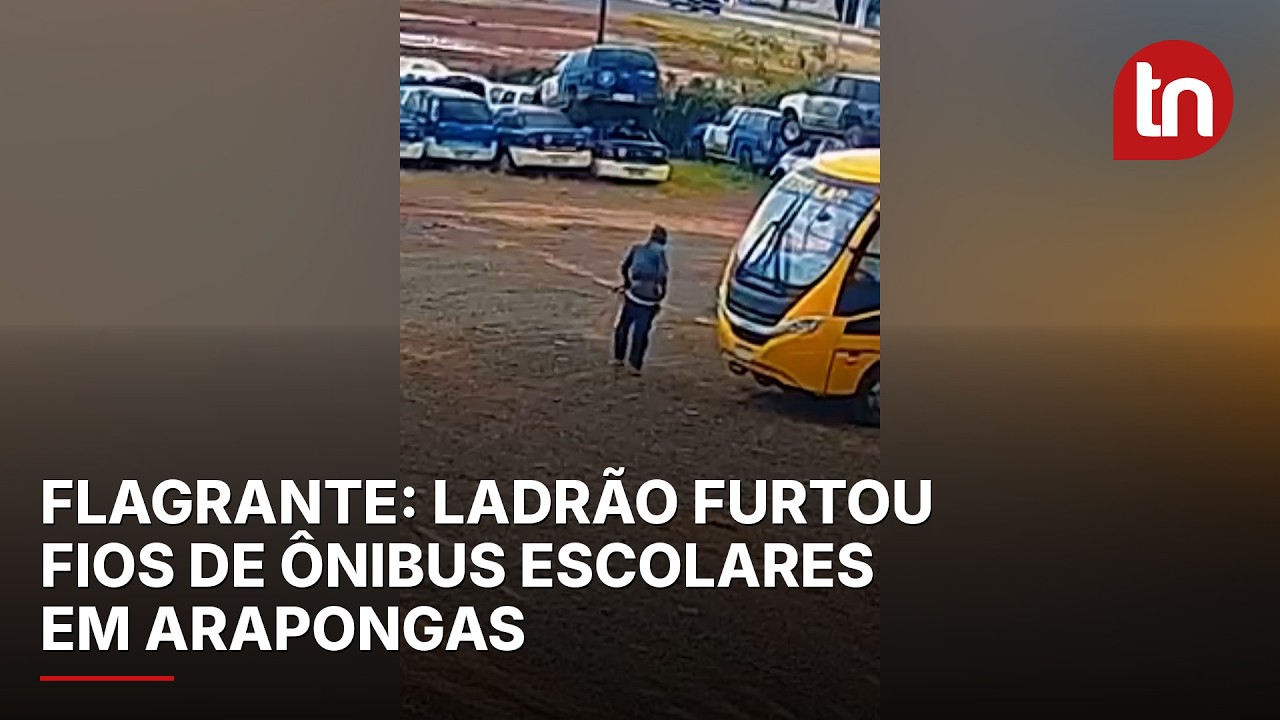 Homem é flagrado furtando fios de nove ônibus escolares em Arapongas