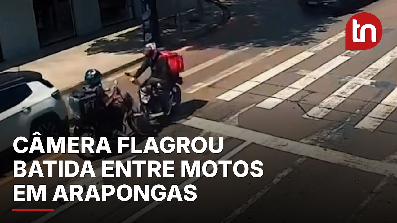 Câmera flagra batida entre motos em Arapongas