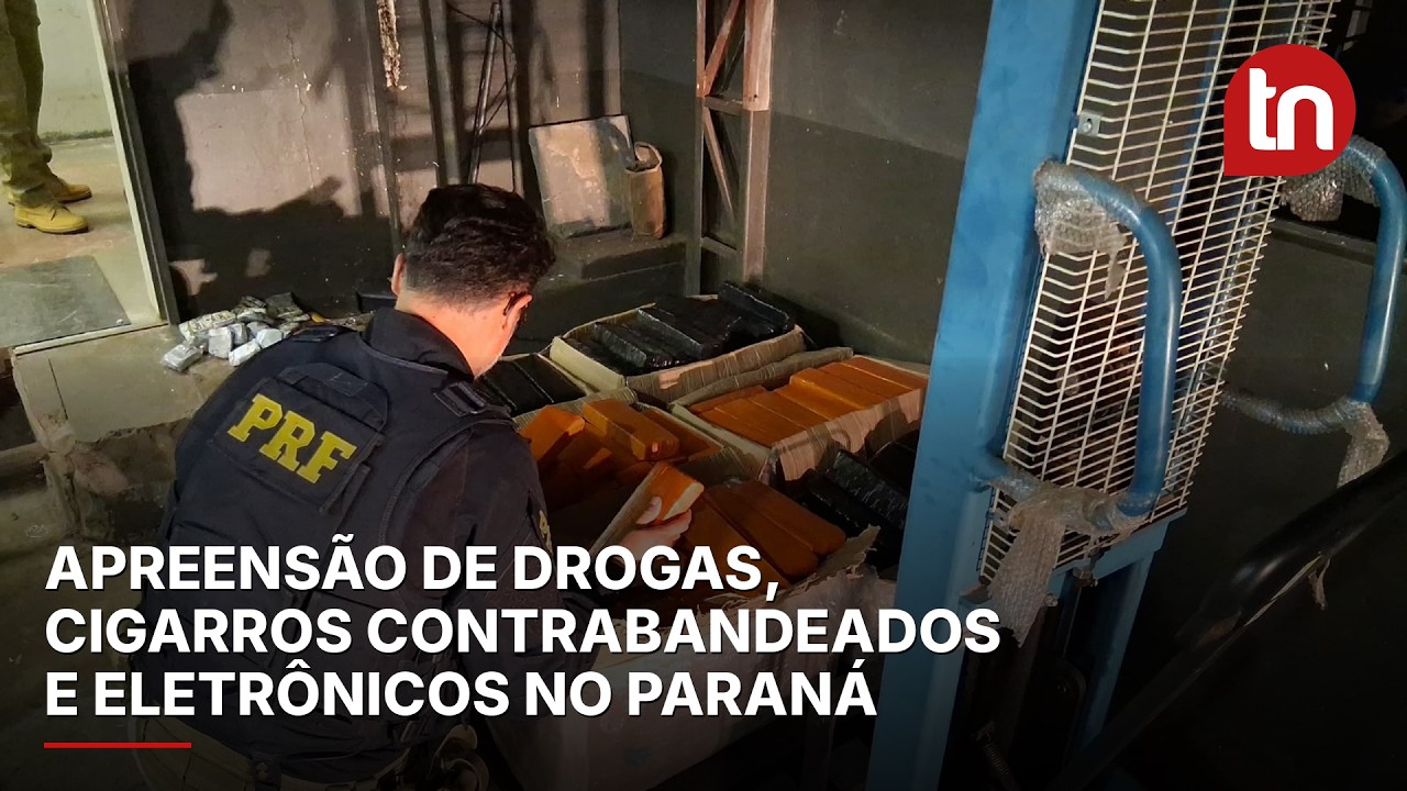 PRF apreende drogas, cigarros contrabandeados e eletrônicos em Cascavel (PR)
