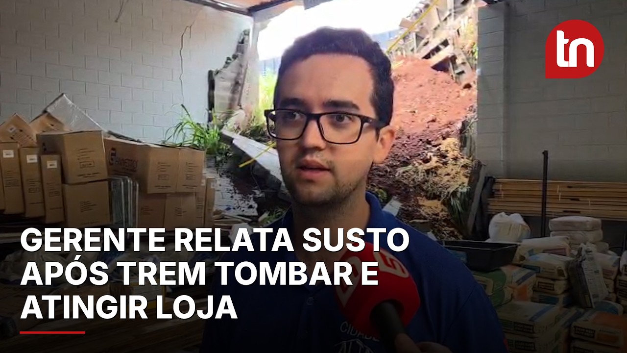 Gerente relata susto após trem tombar e atingir loja em Apucarana