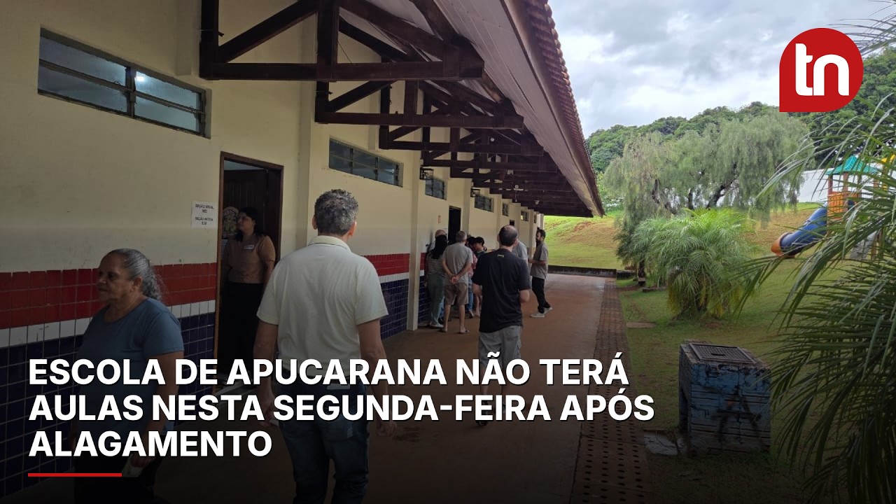 Escola de Apucarana não terá aulas nesta segunda-feira (26) após alagamento