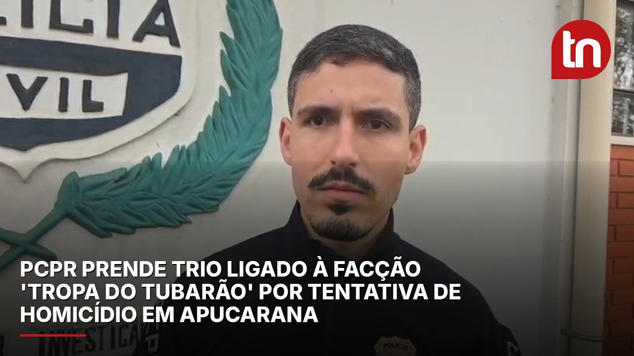 PCPR prende trio ligado à facção 'Tropa do Tubarão' por tentativa de homicídio em Apucarana