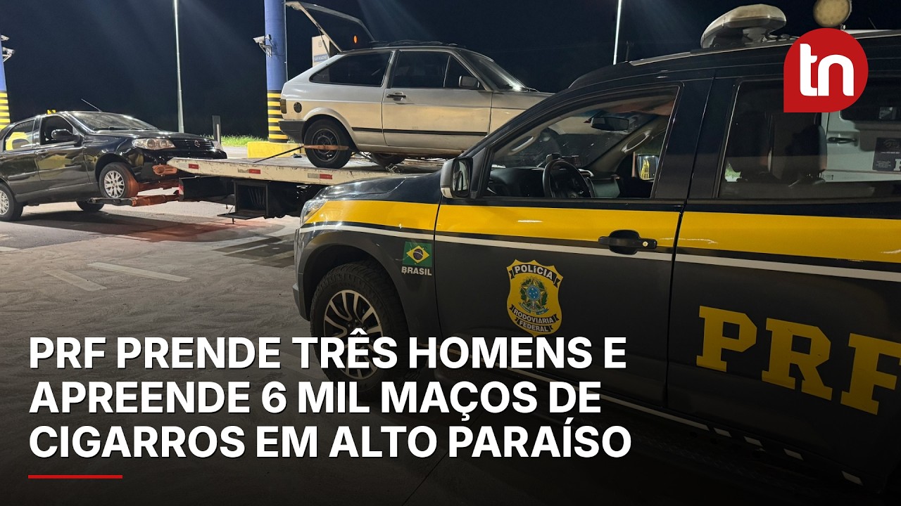 PRF prende três homens e apreende 6 mil maços de cigarros no Paraná