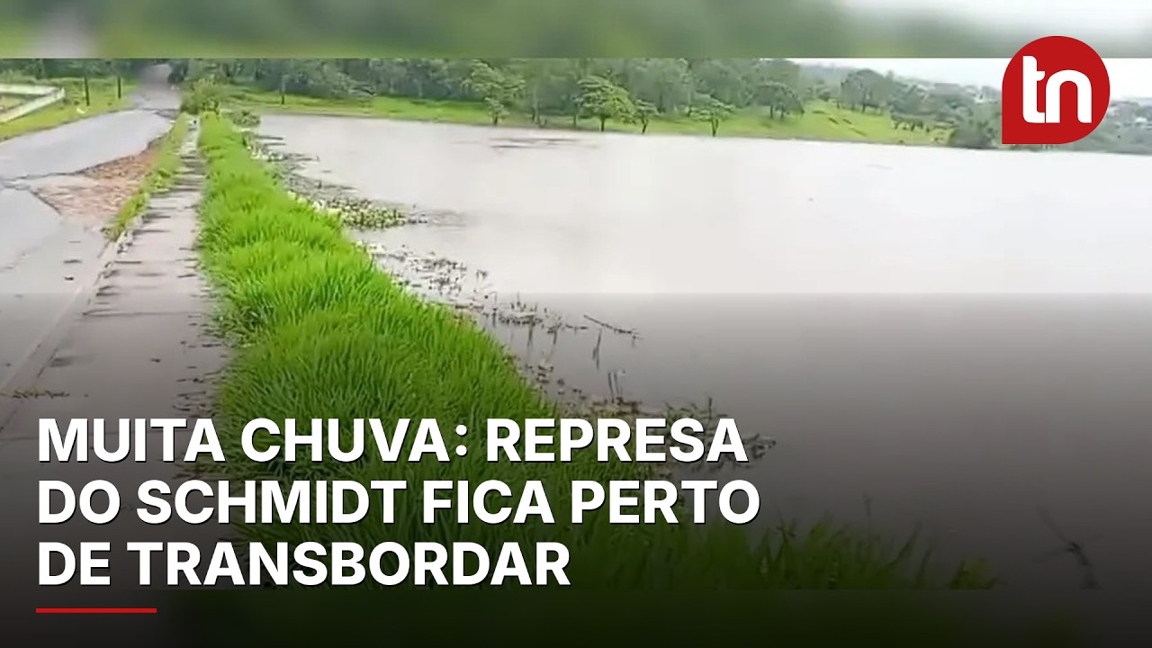 Represa do Schmidt fica perto de transbordar após volume de chuvas em Apucarana