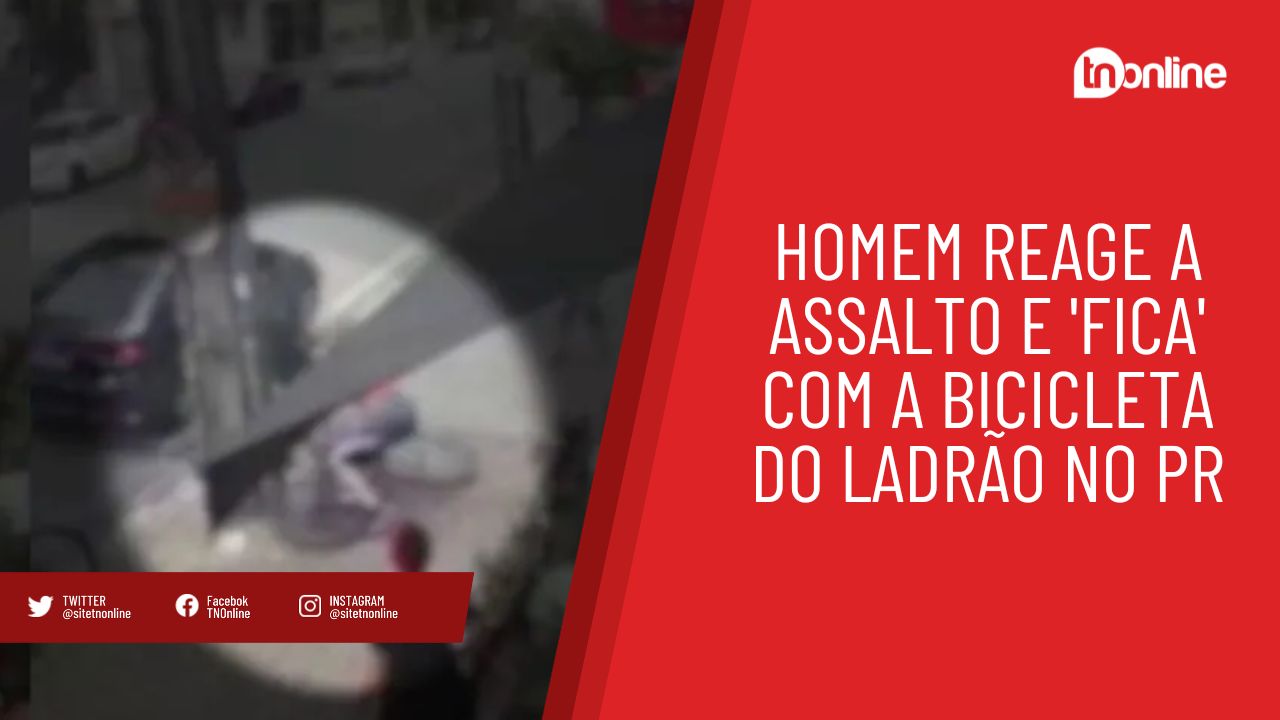 Homem reage a assalto e 'fica' com a bicicleta do ladrão no PR