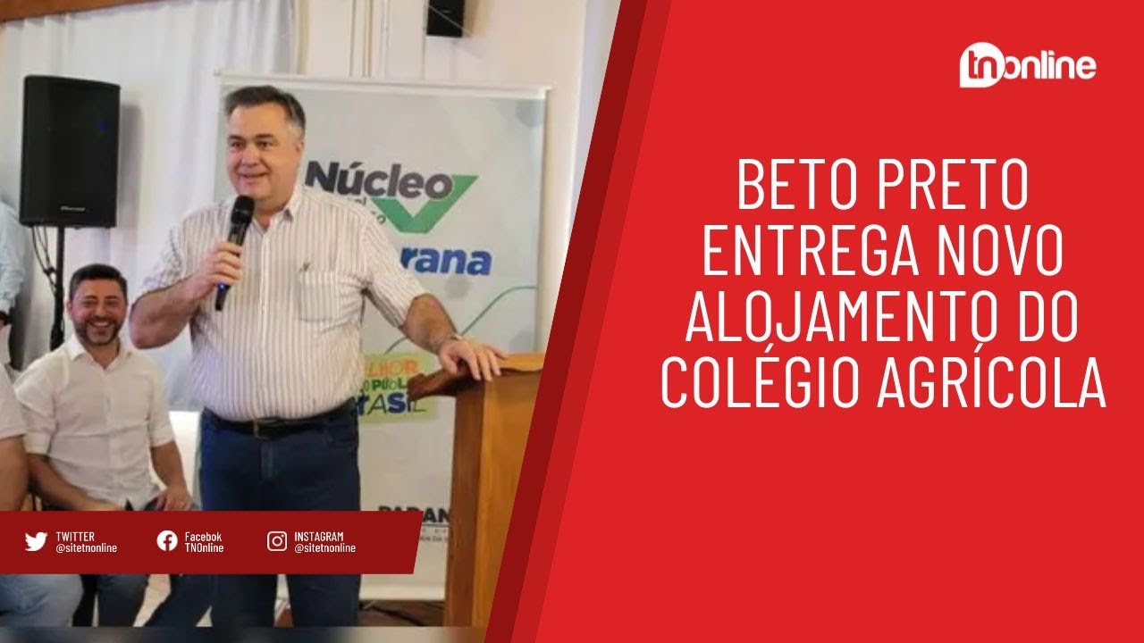 Beto Preto entrega novo alojamento do Colégio Agrícola