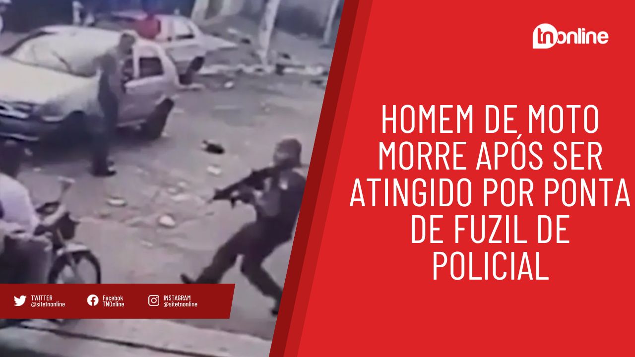 Homem de moto morre após ser atingido por ponta de fuzil de policial