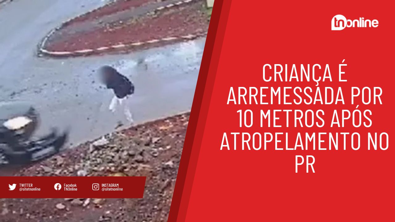 Criança é arremessada por 10 metros após atropelamento no PR