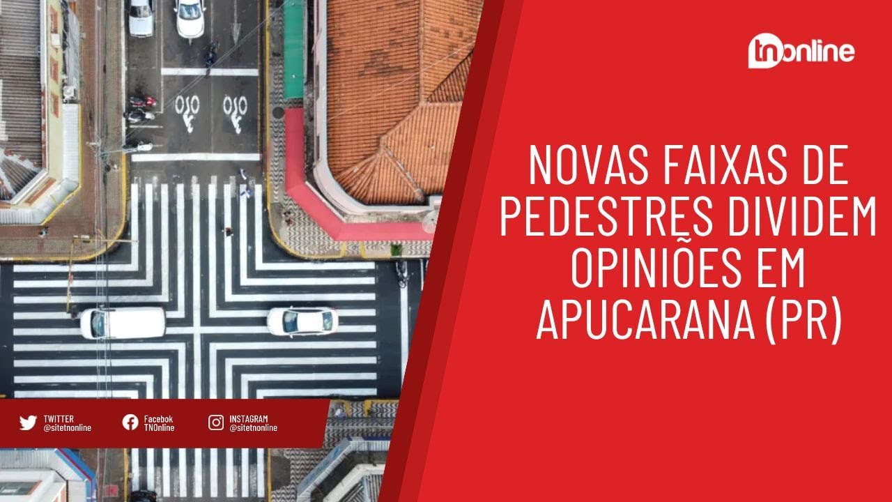 Novas faixas de pedestres dividem opiniões em Apucarana (PR)