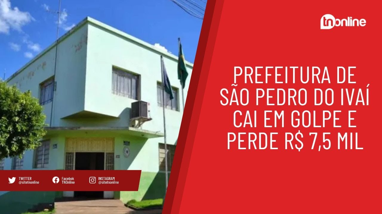 Prefeitura de São Pedro do Ivaí cai em golpe e perde R$ 7,5 mil