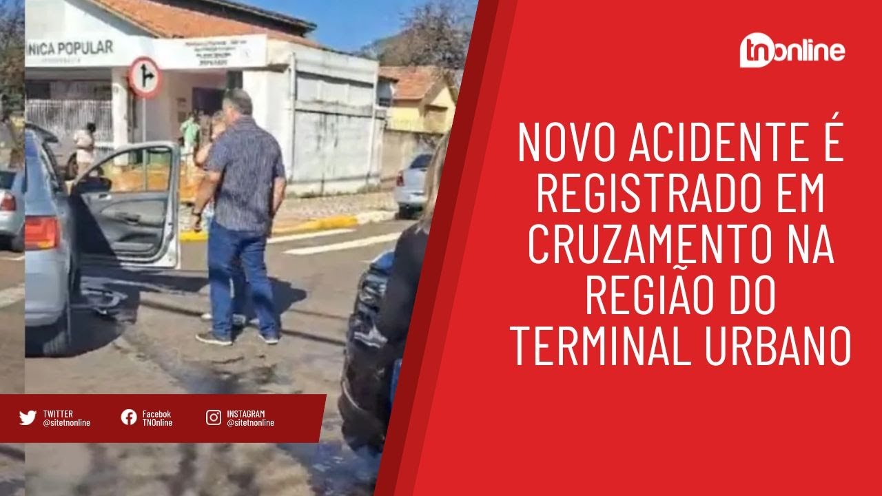 Câmera flagra colisão no centro de Apucarana
