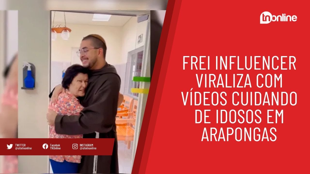 Frei influencer viraliza com vídeos cuidando de idosos em Arapongas