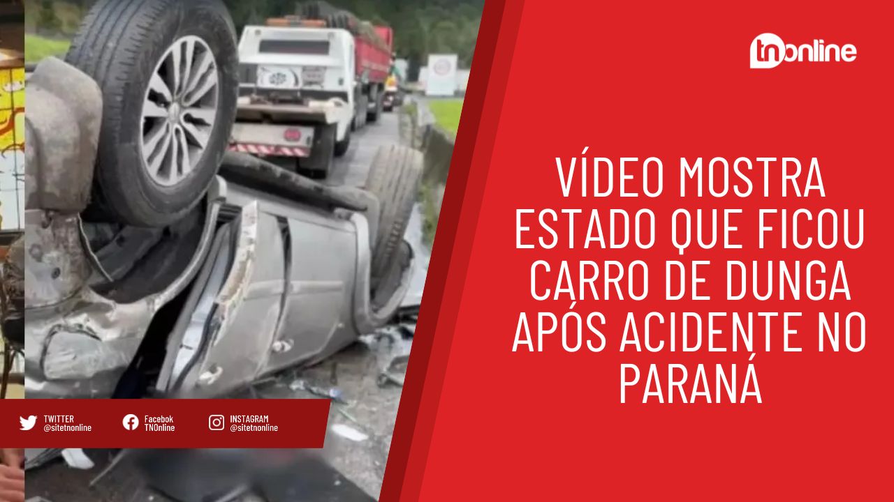 Vídeo mostra estado que ficou carro de Dunga após acidente no Paraná