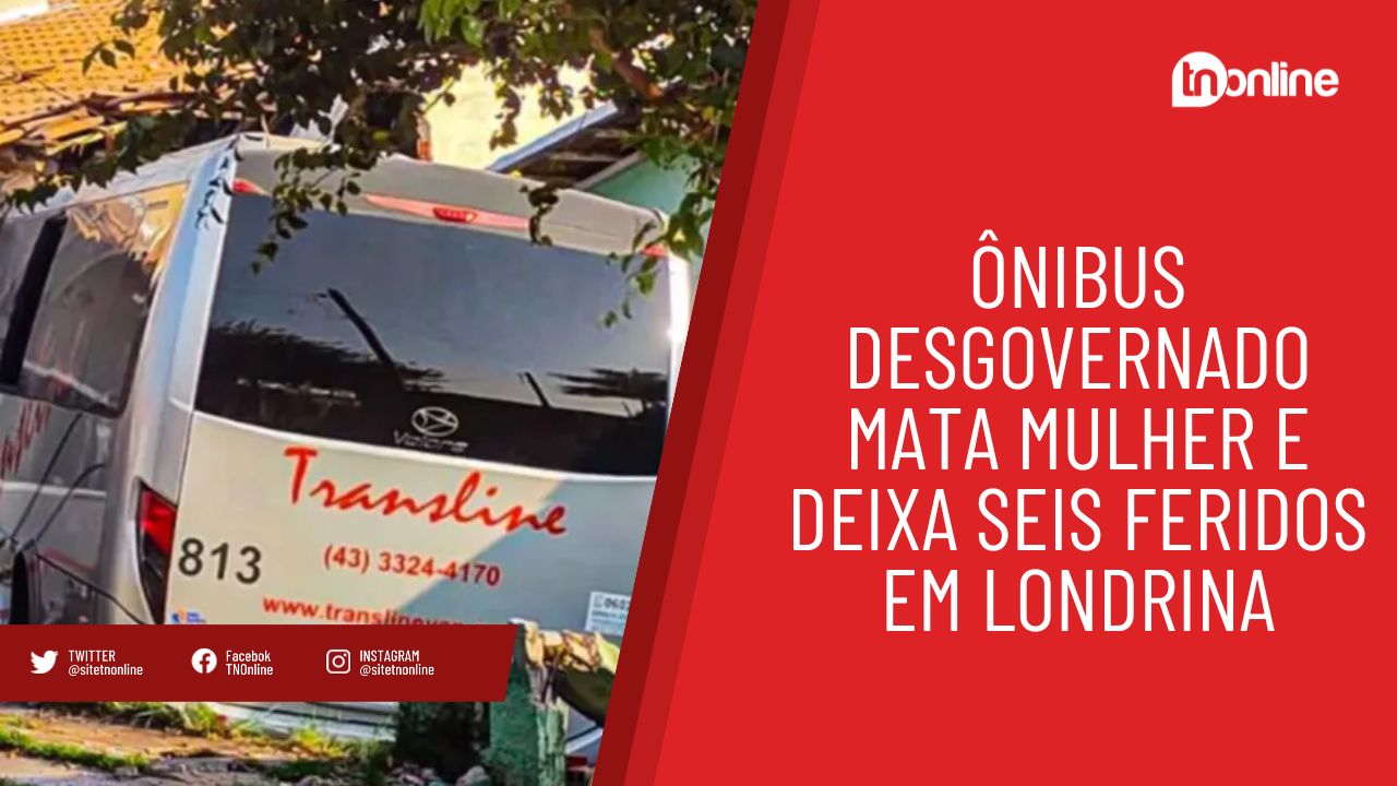 Ônibus desgovernado mata mulher e deixa seis feridos em Londrina