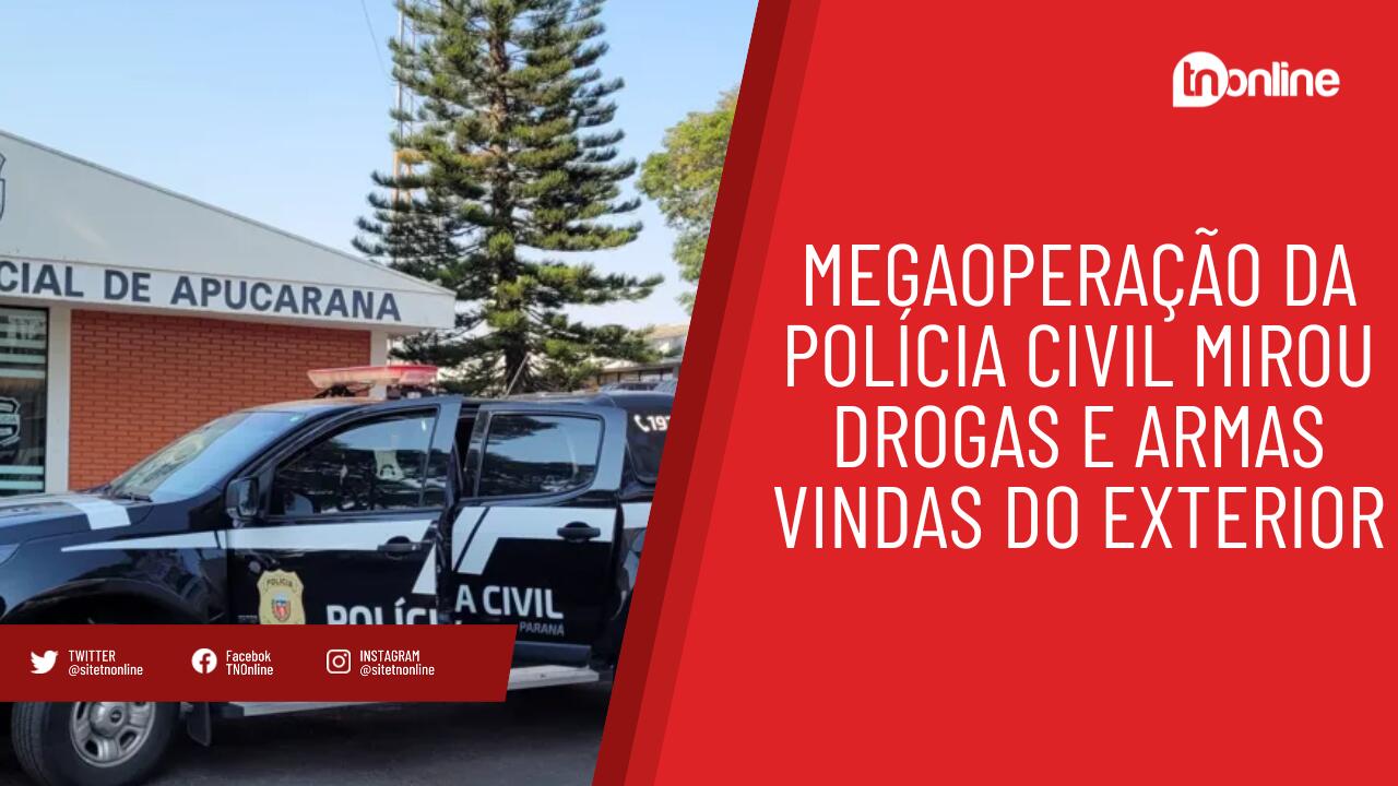 Polícia Civil faz operação com helicóptero em Apucarana
