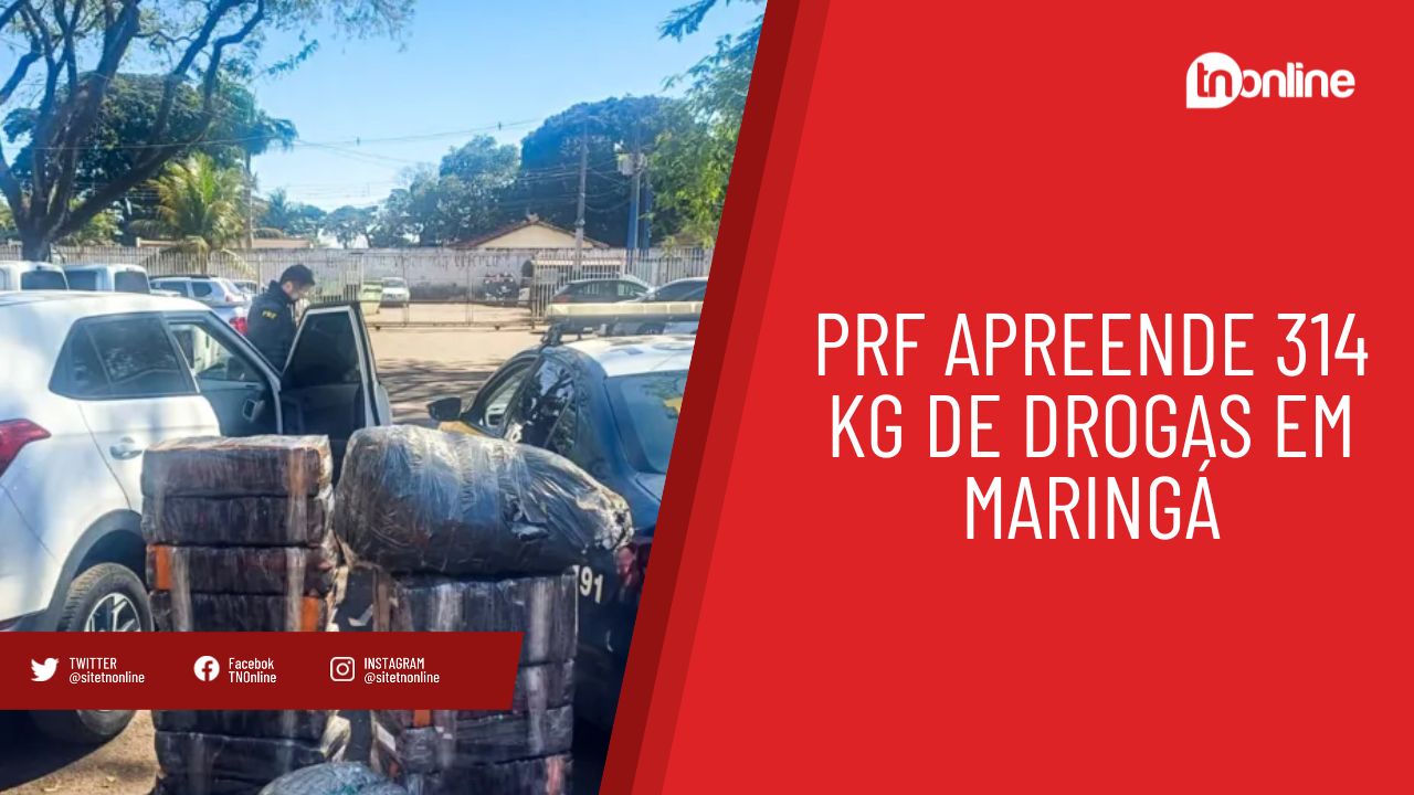 PRF apreende 314 kg de drogas em Maringá; veja vídeo
