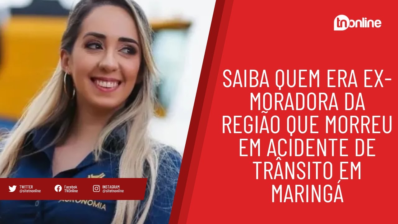 Ex-moradora da região morre em acidente de trânsito em Maringá