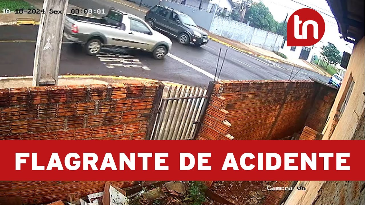 Flagrante! Câmera registra acidente na 'Vila Reis'